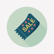 shopping sale coupon flat icon with long shadow eps10 N23