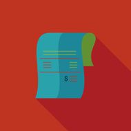 shopping credit card bill flat icon with long shadow eps10 N23