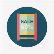 shopping sale sign flag flat icon with long shadow eps10 N40