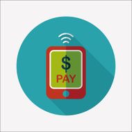 online cell phone shopping flat icon with long shadow eps10 N9