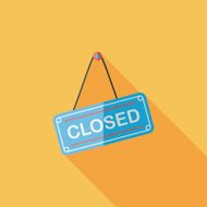 shopping store sign flat icon with long shadow eps10 N86