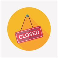 shopping store sign flat icon with long shadow eps10 N90