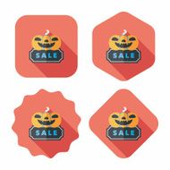 Halloween SALE flat icon with long shadow eps10 N15