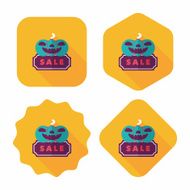 Halloween SALE flat icon with long shadow eps10 N17