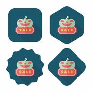 Halloween SALE flat icon with long shadow eps10 N18