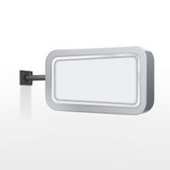 blank billboard on wall
