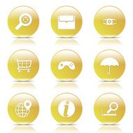 SEO Internet Sign Yellow Vector Button Icon Design Set 10 N6