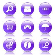 SEO Internet Sign Violet Vector Button Icon Design Set 10 N8