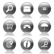 SEO Internet Sign Black Vector Button Icon Design Set 10 N7