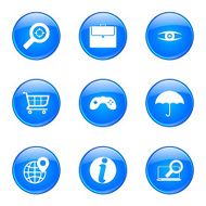 SEO Internet Sign Blue Vector Button Icon Design Set 10 N8