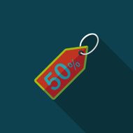 shopping sale price tag flat icon with long shadow eps10 N64