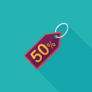 shopping sale price tag flat icon with long shadow eps10 N66