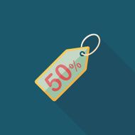 shopping sale price tag flat icon with long shadow eps10 N67