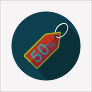 shopping sale price tag flat icon with long shadow eps10 N68