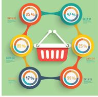 Shopping concept and button for your text