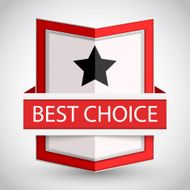 Best choice badge with on white background