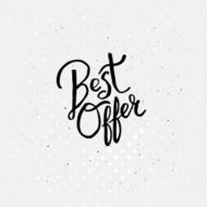Handwriting Design for Best Offer Concept N2