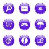 SEO Internet Sign Violet Vector Button Icon Design Set 10 N9