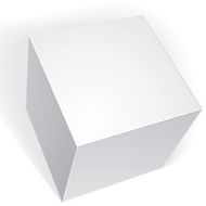 Vector blank box isolated on white background template