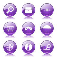 SEO Internet Sign Violet Vector Button Icon Design Set 10 N10