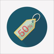 shopping sale price tag flat icon with long shadow eps10 N71