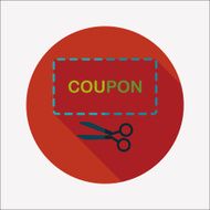 shopping sale coupon flat icon with long shadow eps10 N26
