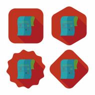 shopping credit card bill flat icon with long shadow eps10 N25