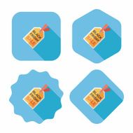 shopping sale price tag flat icon with long shadow eps10 N73