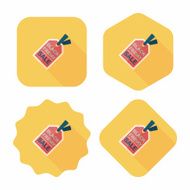 shopping sale price tag flat icon with long shadow eps10 N75