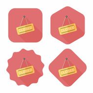 shopping store sign flat icon with long shadow eps10 N100