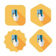 shopping credit card flat icon with long shadow eps10 N14