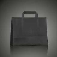 blank black shopping bag