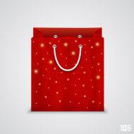 Red paper bag Vector