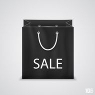 Black shopping bags with written sale N3