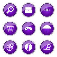 SEO Internet Sign Violet Vector Button Icon Design Set 10 N11