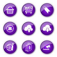 SEO Internet Sign Violet Vector Button Icon Design Set 7 N11