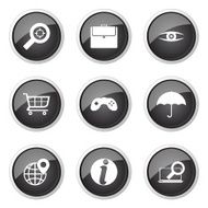 SEO Internet Sign Black Vector Button Icon Design Set 10 N10