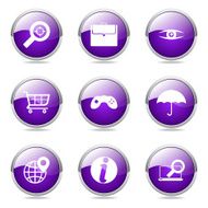 SEO Internet Sign Violet Vector Button Icon Design Set 10 N12