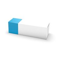 Package white and blue box design