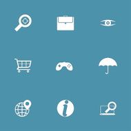 SEO Internet Sign Vector Icon Design Set 10