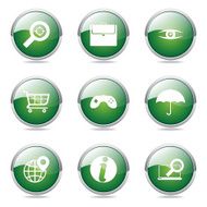 SEO Internet Sign Green Vector Button Icon Design Set 10 N11