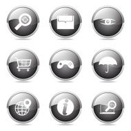 SEO Internet Sign Black Vector Button Icon Design Set 10 N11