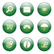SEO Internet Sign Green Vector Button Icon Design Set 10 N12