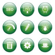 SEO Internet Sign Green Vector Button Icon Design Set 8 N13