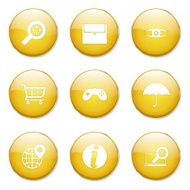 SEO Internet Sign Yellow Vector Button Icon Design Set 10 N11