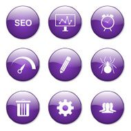 SEO Internet Sign Violet Vector Button Icon Design Set 8 N11