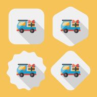shopping cart flat icon with long shadow eps10 N75