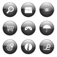 SEO Internet Sign Black Vector Button Icon Design Set 10 N12