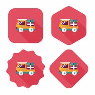 shopping cart flat icon with long shadow eps10 N76