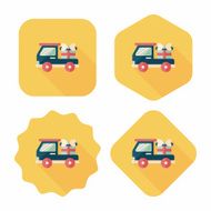shopping cart flat icon with long shadow eps10 N77